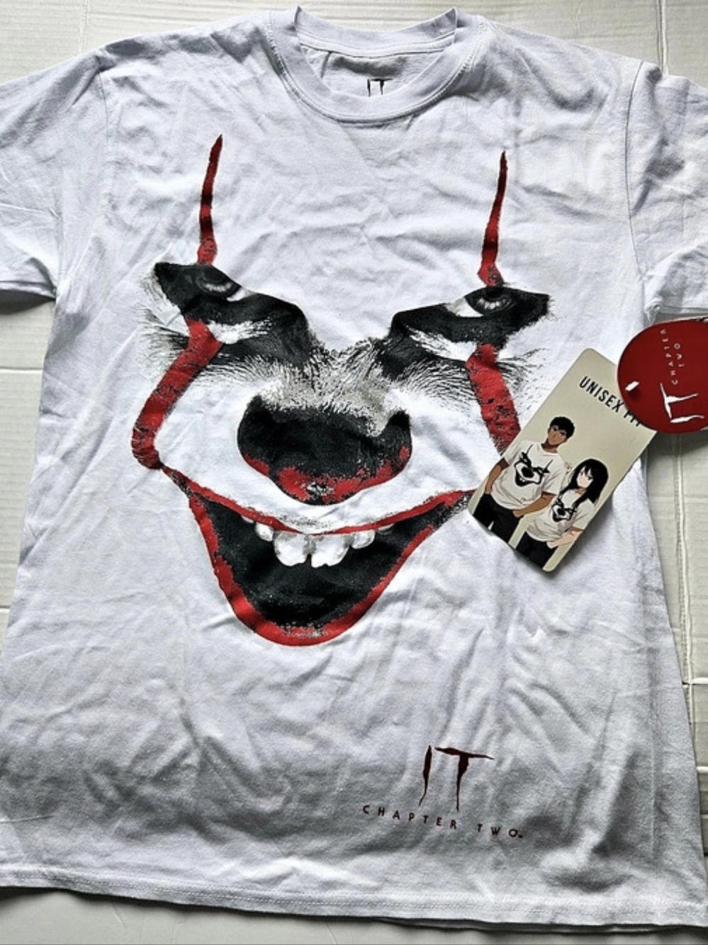 Chapter Two Graphic Short Sleeve Tee in White & Red NWT